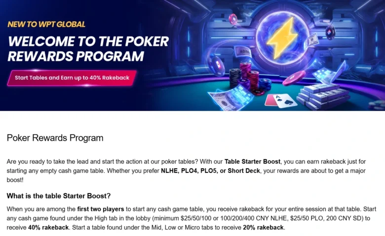 WPT Global Poker Rewards Program 2025 February