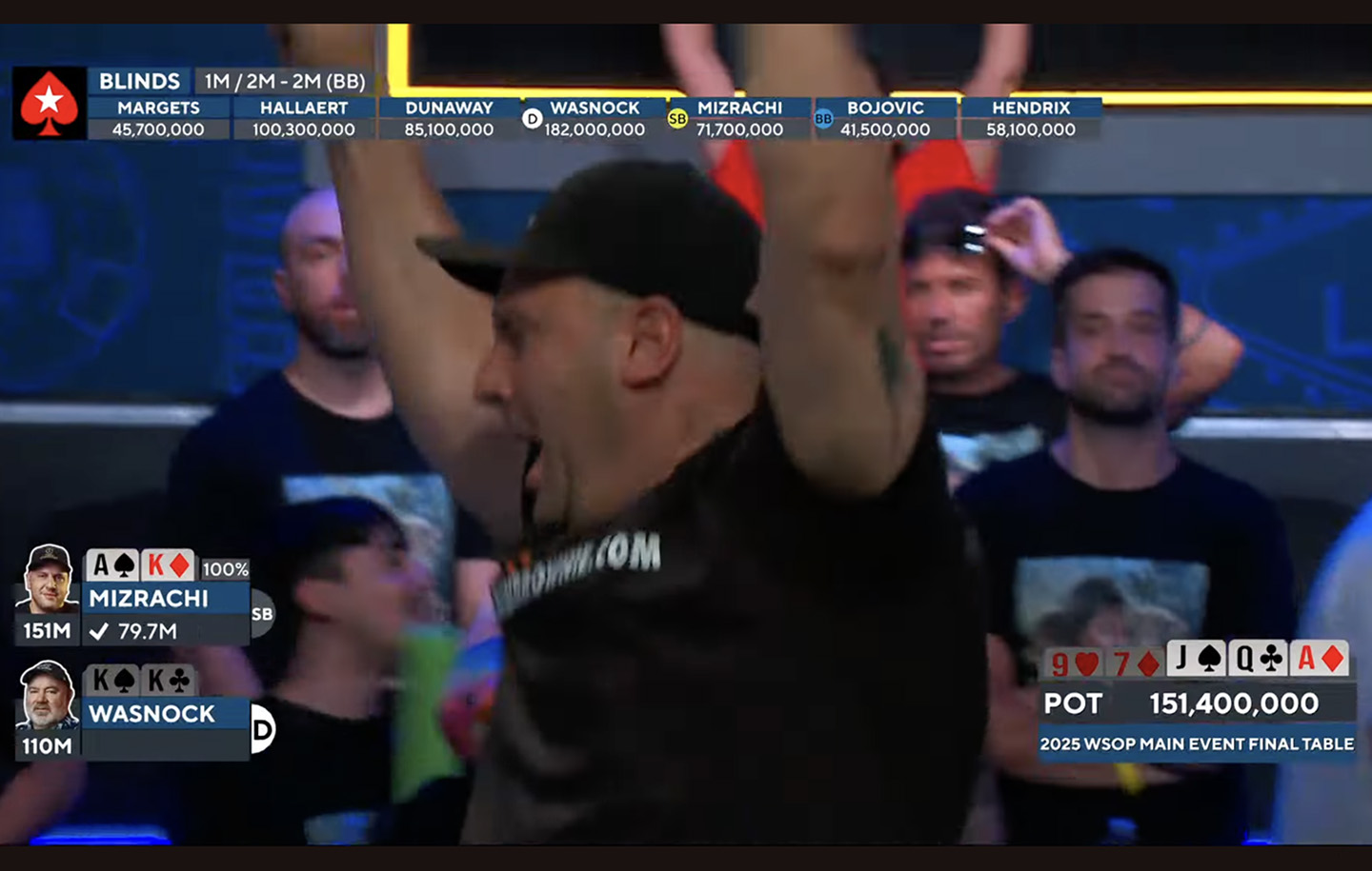 Micahel Mizrachi one time at 2025 WSOP Main Event Final Table