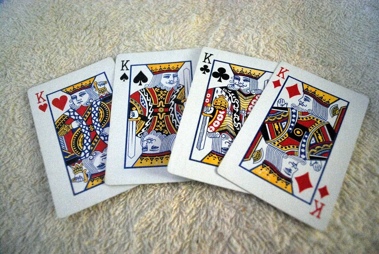 pok kings' cards on the table.