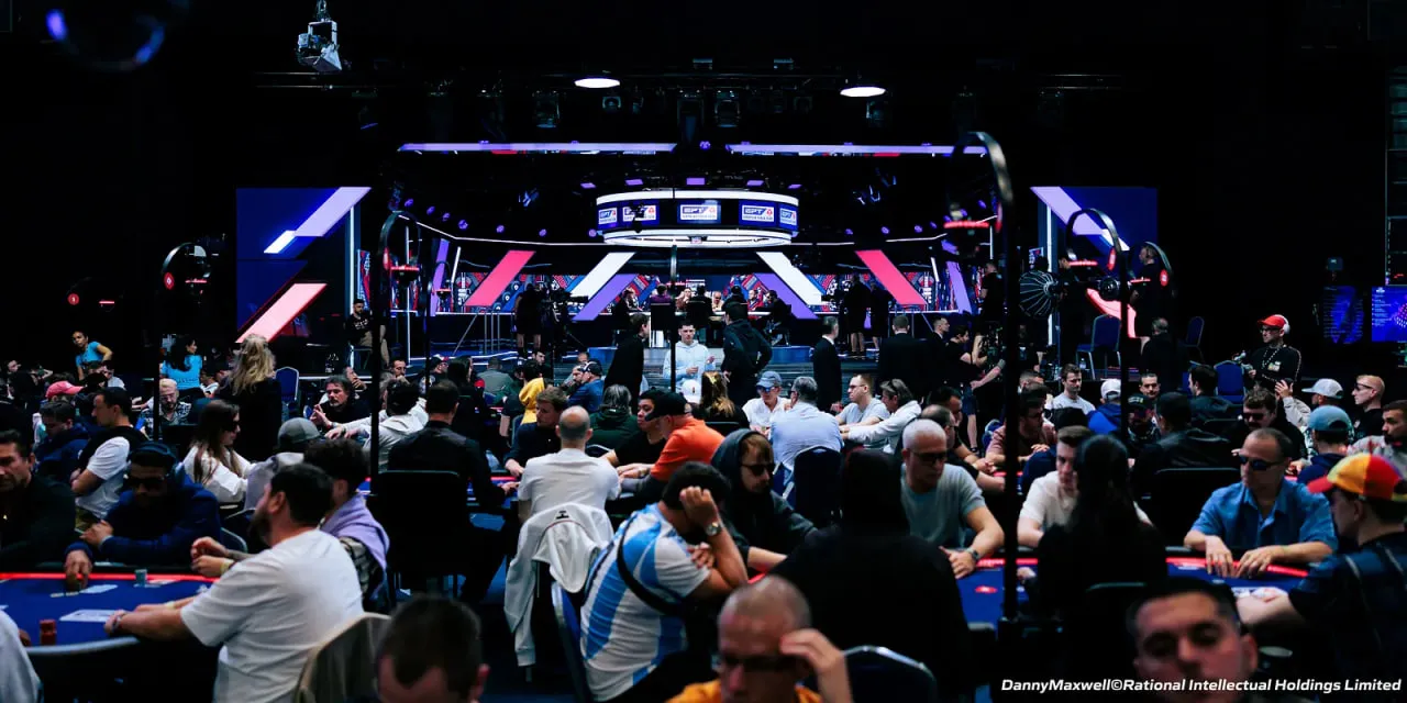 People are playing poker on European Poker Tour