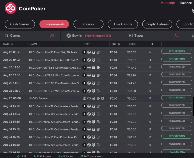 NKO1 Freeroll at CoinPoker