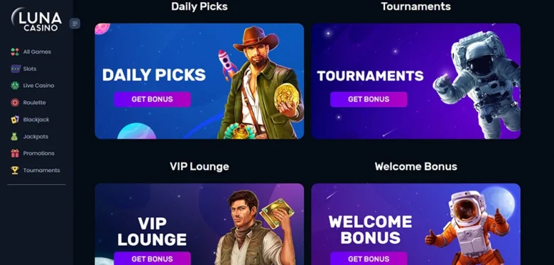 Luna Casino bonuses and promotions
