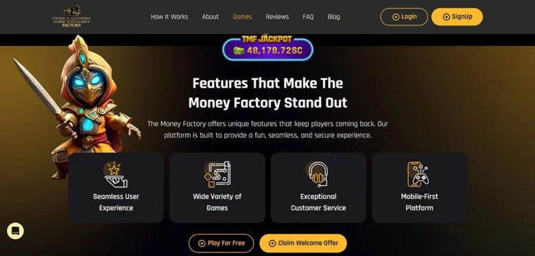 The Money Factory Features Page
