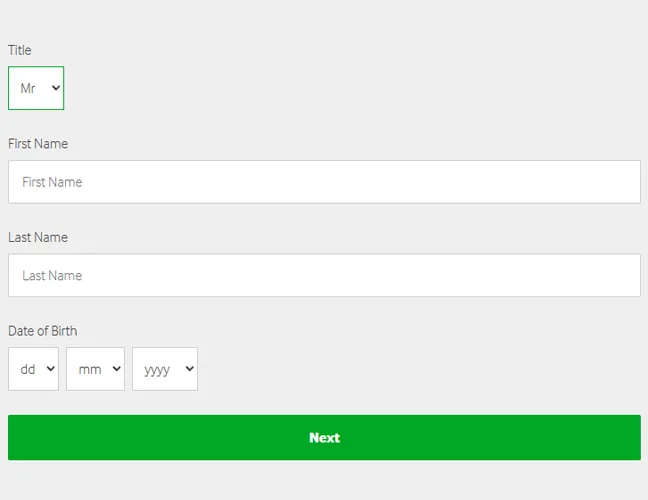 Fill in Your Personal Details: