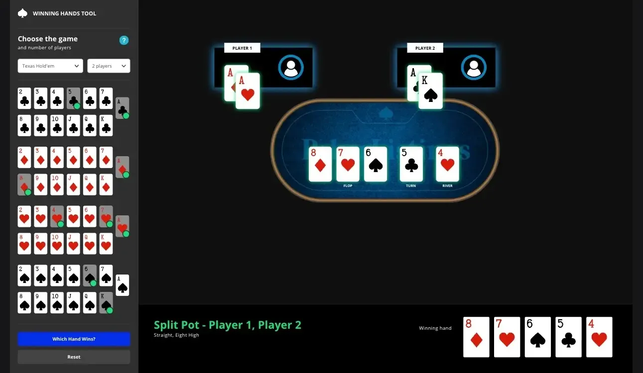 how to use poker calculator