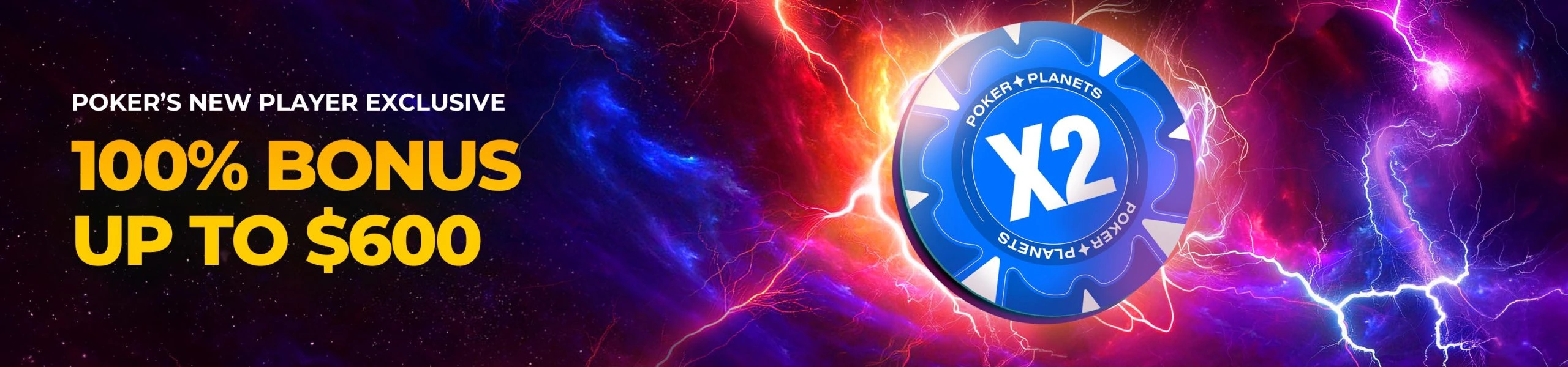 PokerPlanets A Classic Welcome Bonus: 100% Up to $600