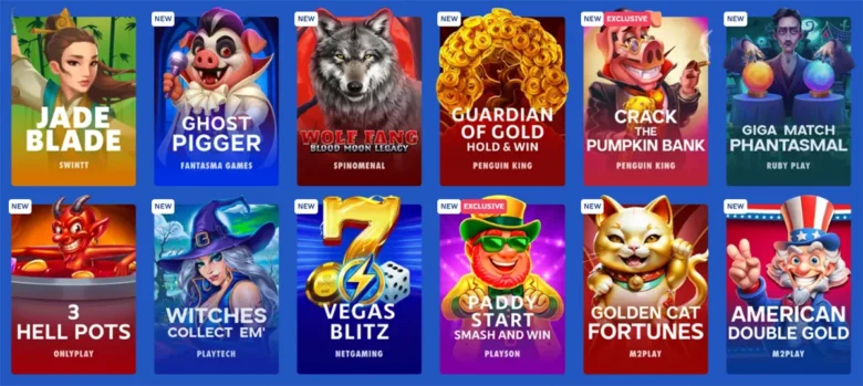 Spinblitz Sweepstakes Casino games