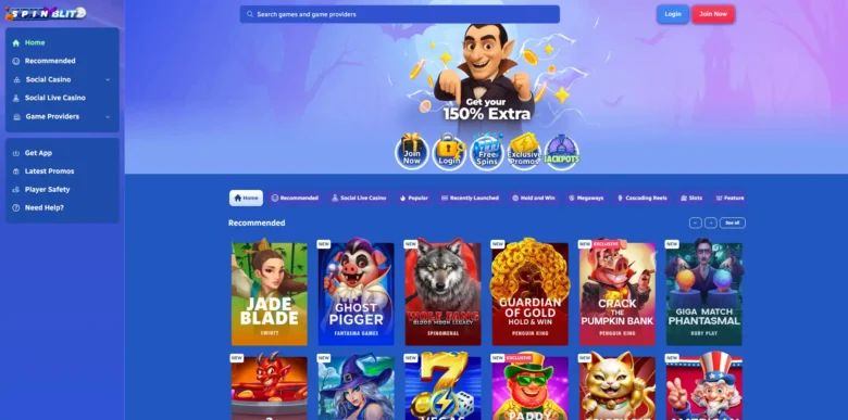Spinblitz Casino main webpage