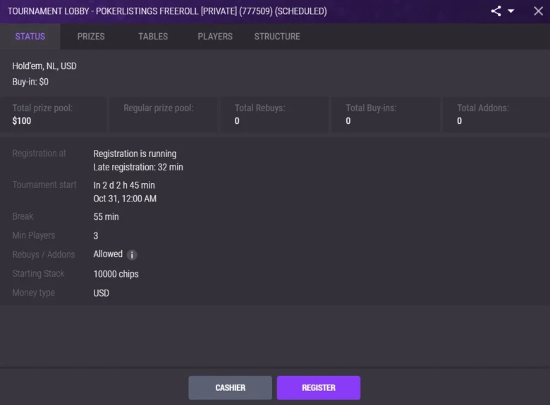Bonus Tournament for PokerListings Players: JackPoker Freeroll