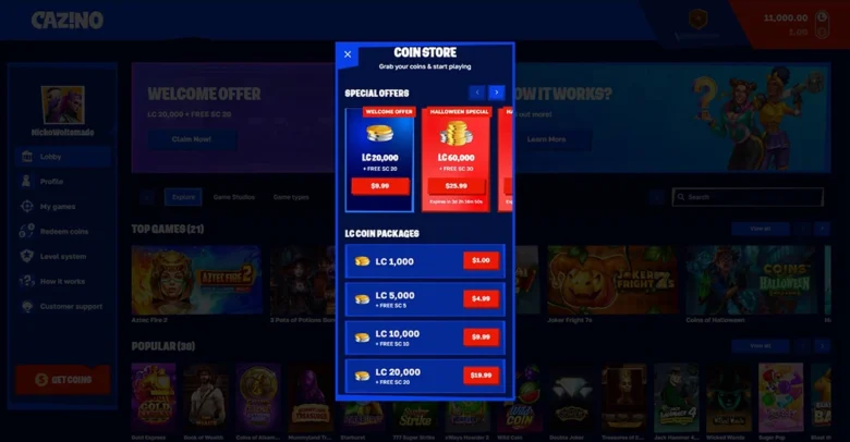 BasePoker Screenshot Coin Store Page