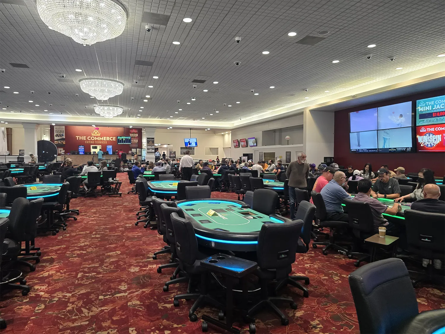 The commerce casino poker playground.