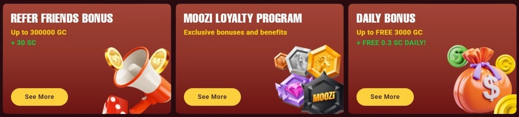 Moozi Casino Bonuses