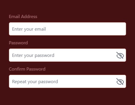 Enter Your Email Address and Password: