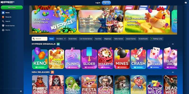 MyPrize Casino Home Page