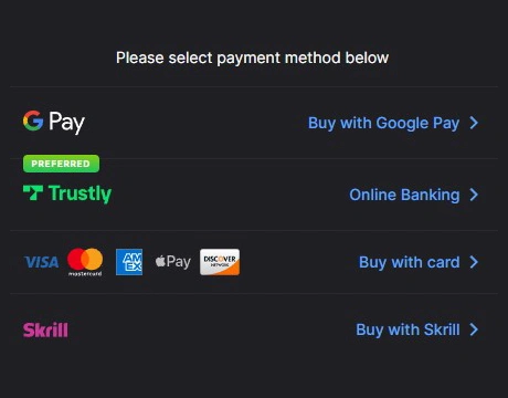 Choose Payment Method: