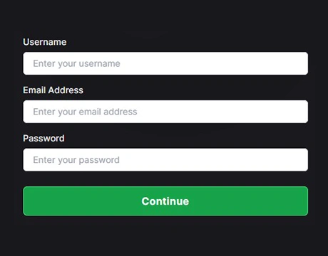 Create Account Credentials: