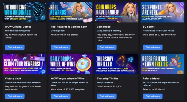 WOW vegas Casino Bonuses