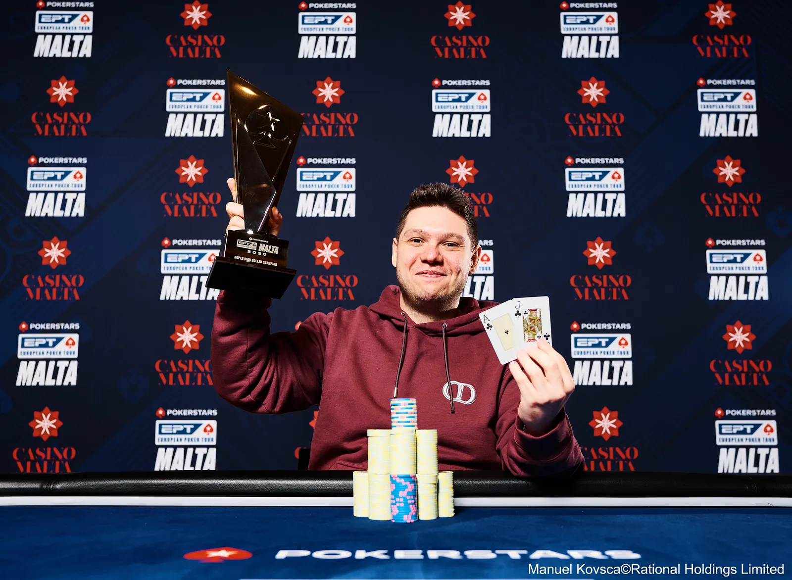 Alex Theologis 100,000 Super High Roller EPT Malta Winner