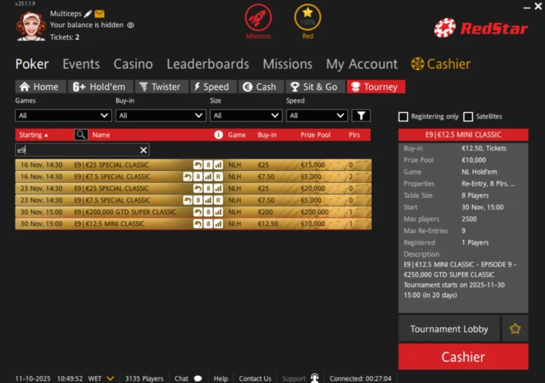 RedStar Poker Super Classic