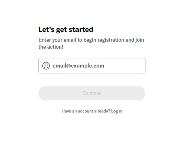 Enter personal information.