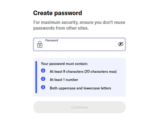 Set a strong password.