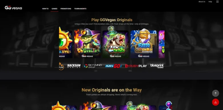 GGVegas Casino Games Page