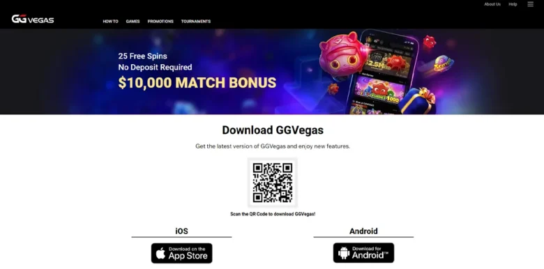 GGVegas Casino App Download Page