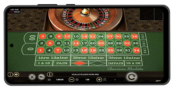 American Roulette on Android Mobile