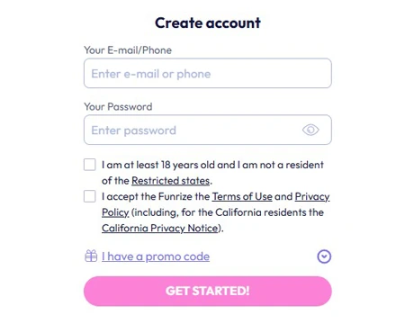 Create an Account.