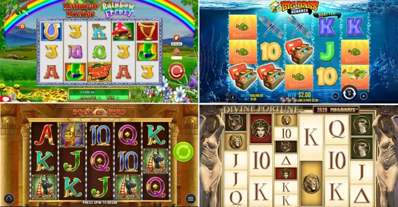 Rainbow Riches, Book of Dead and Big Bass Bonanza