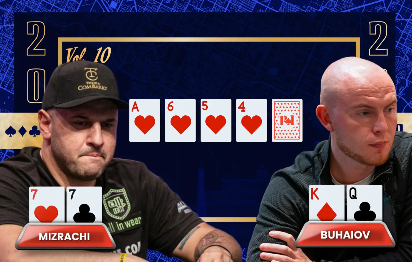 Mizrachi vs Buhaiov at WSOP 2025.