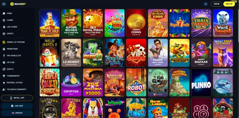 Wagibet casino games page