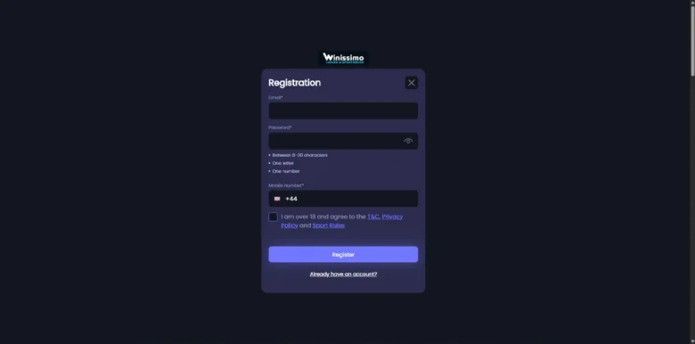 Winissimo Casino Sign Up