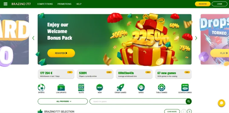 Brazino777 Casino Home Page
