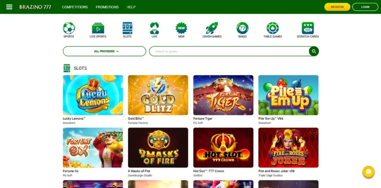 Brazino777 Casino Games Page