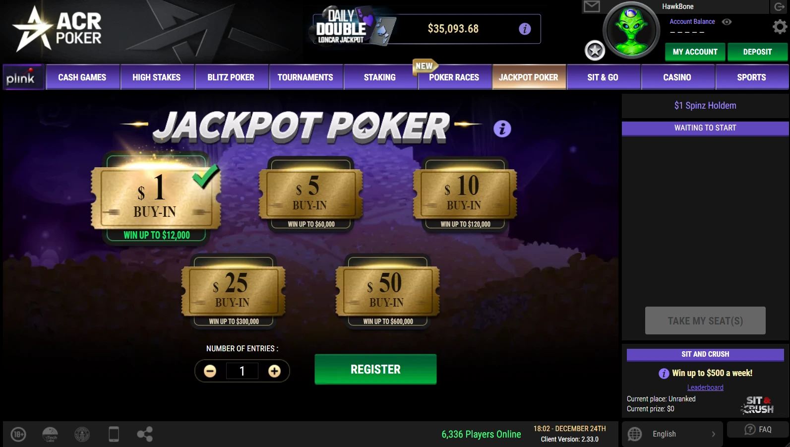 Total Renovation of Jackpot on ACR Poker