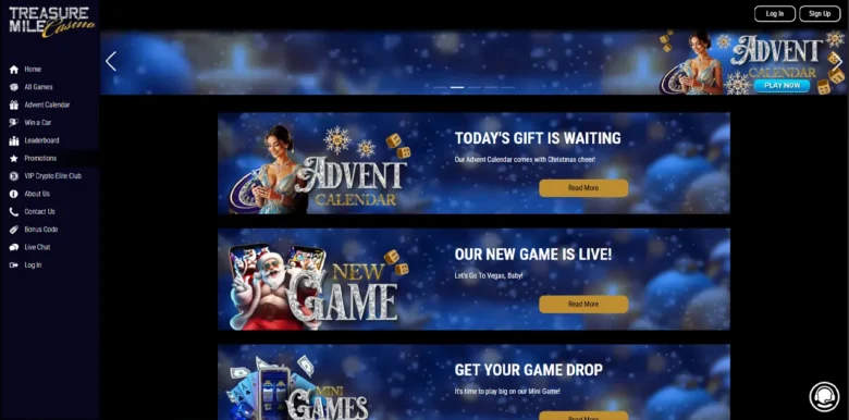 Treasure Mile Casino promotions