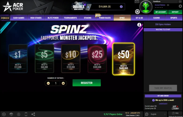 SPINZ: ACR Poker Rebranded Jackpot Poker