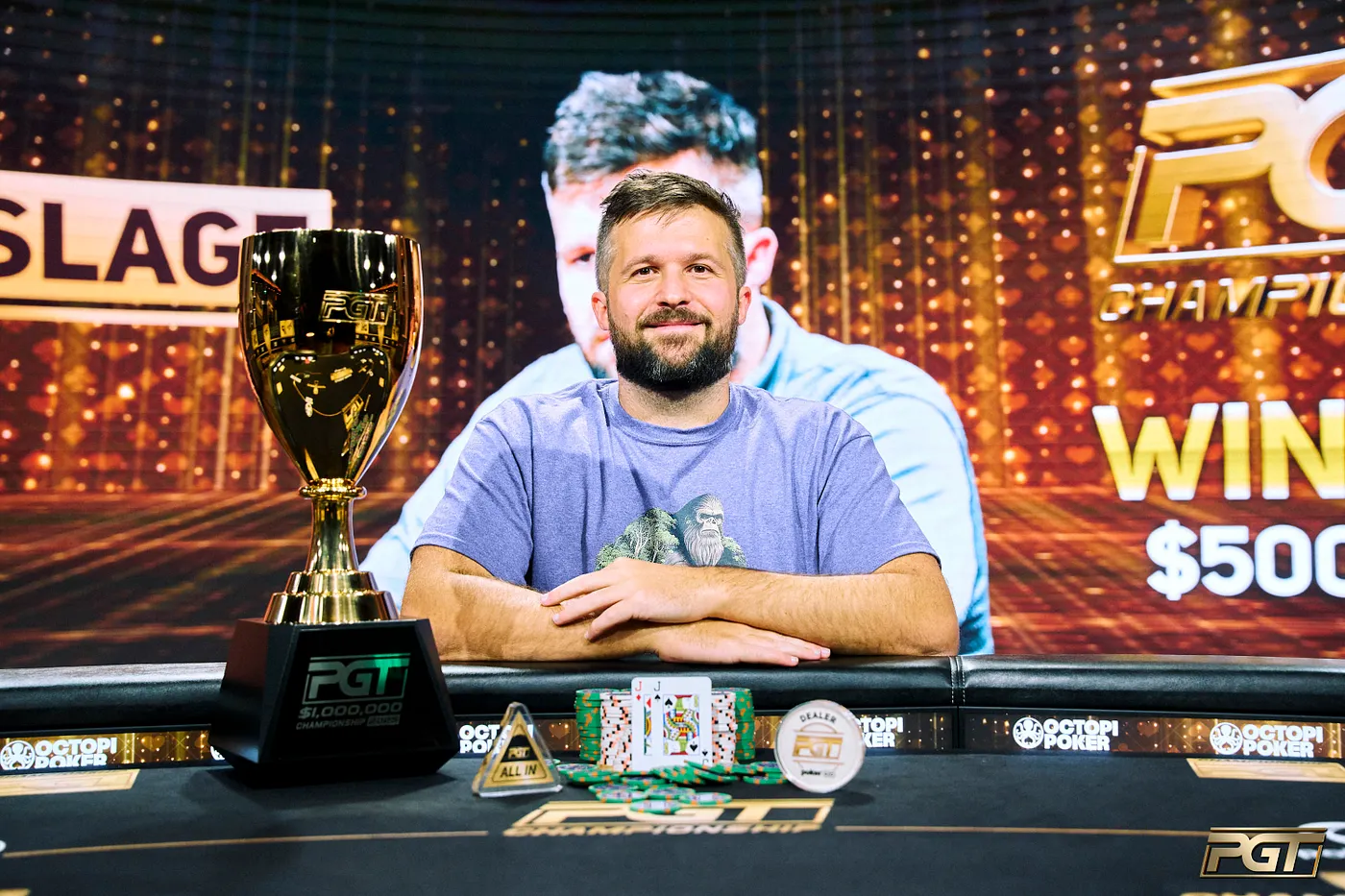 Chad Eveslage Winners Photo PGT $1,000,000 Freeroll