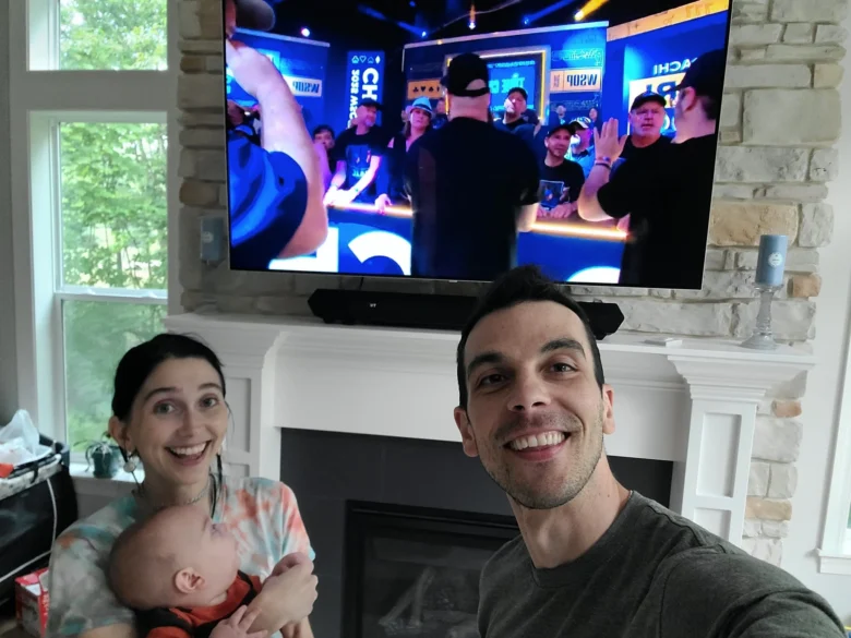 Frankie Carson With His Family