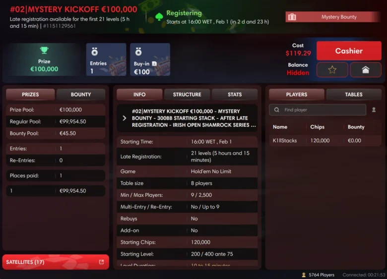 €100 #02 | Mystery Kickoff €100,000 GTD