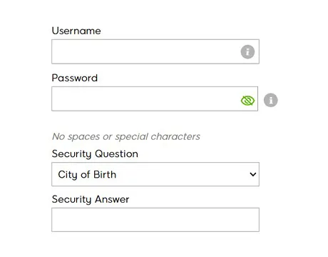 Create account credentials.