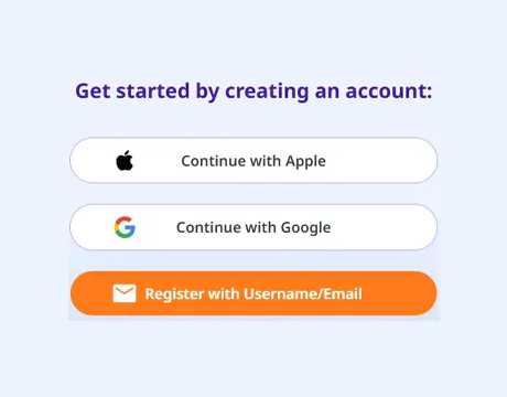 Choose Your Sign-Up Method.