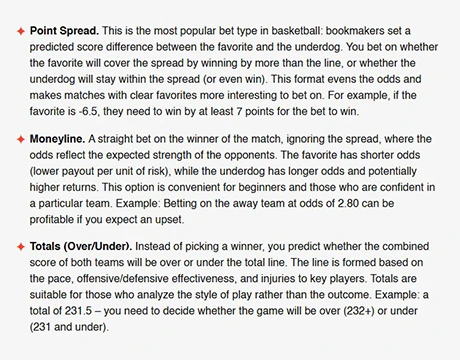 Learn the markets & odds.