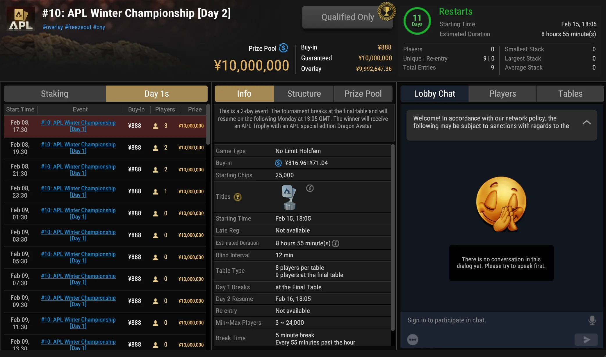 APL Winter Championship