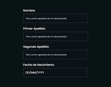 Enter your personal details:
