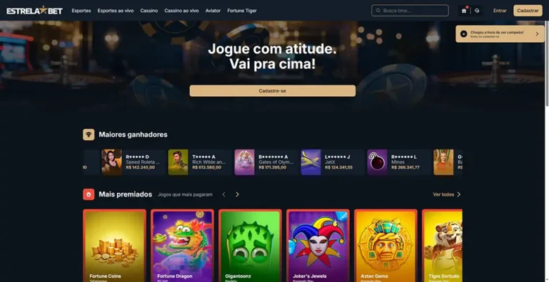 EstrelaBet Casino Home Page