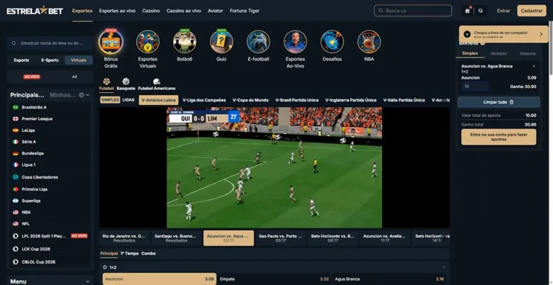 EstrelaBet Sportsbook eSports Live Page