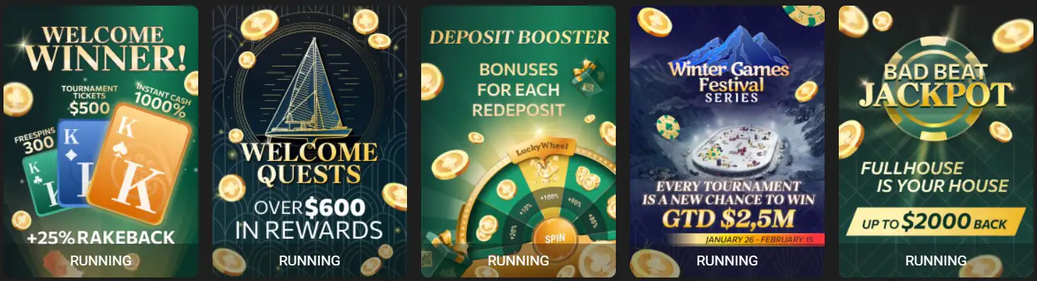 5 Bonuses from FullHouseCrypto Poker