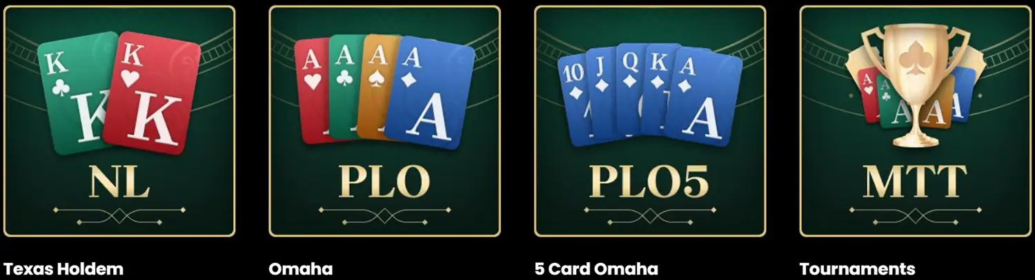 Types of Games and Tournaments from FullHouseCrypto Poker